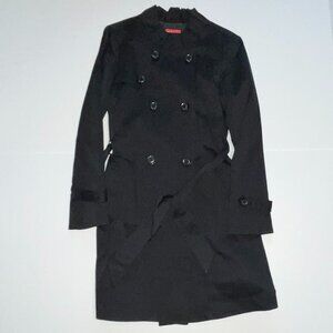Elle Black Trench Coat S